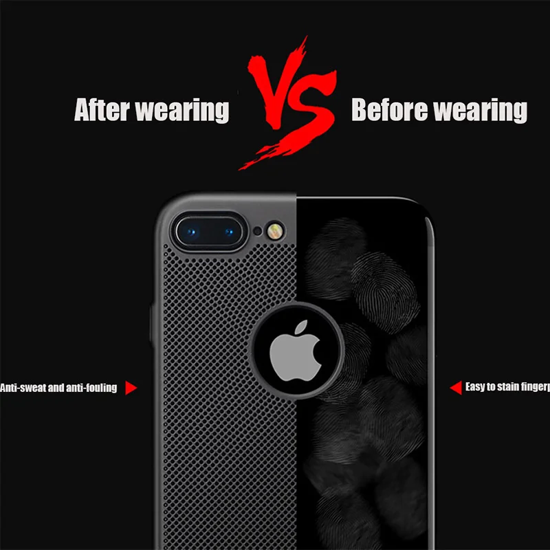 Heat Dissipation Phone Case For iPhone X 10 8 7 6 6s Plus Cover Cool Matte Hard PC Cases XS MAX XR |