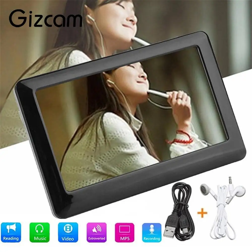 Gizcam Портативный 8 Гб 4 3 дюймов сенсорный HD ЖК экран MP4 MP3 MP5 медиаплеер Видео FM Радио