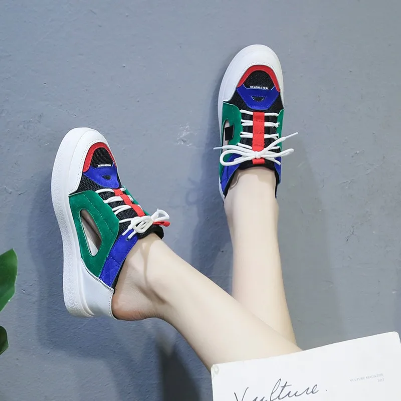 Размеры 35 40 2019 г. Новые летние женские шлепанцы разноцветная обувь в западном