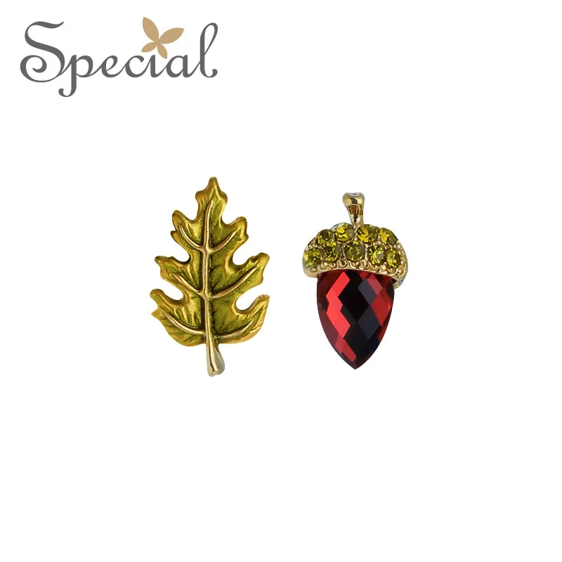 Специальные шикарные серьги-гвоздики Pinecone милые асимметричные серьги с