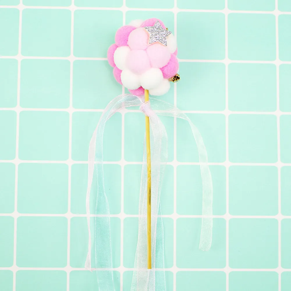 Pink 2 1 шт. розовый синий мягкий помпон облако торт Топпер С Днем Рождения DIY торт Топ флаги для украшения торта Топпер фестиваль год - Цвет: Pink 2
