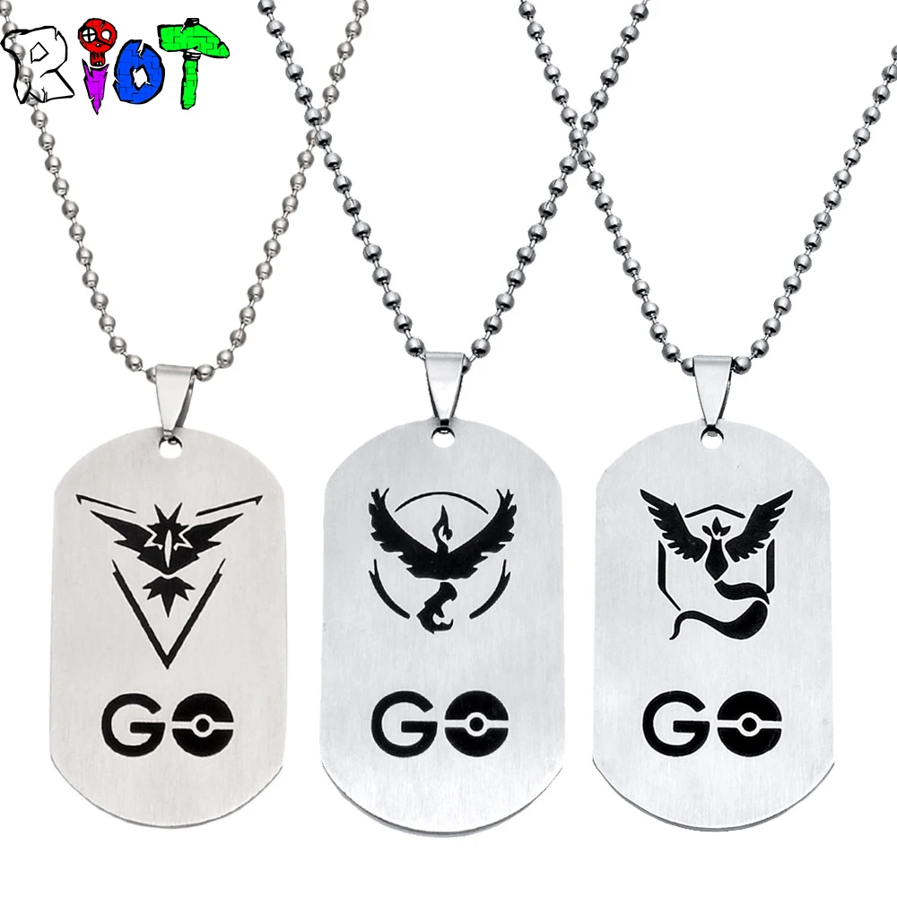 6 видов Аниме Покемон го команда Мистик инстинкт Валор логотип колье подвески из