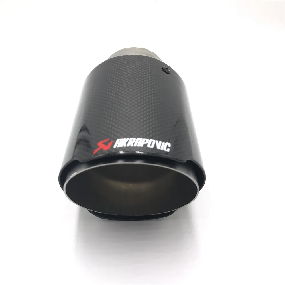 Универсальный наконечник выхлопной трубы различных размеров akrapovic выхлопная труба Глянцевая углеродное волокно автомобиля глушитель наконечник