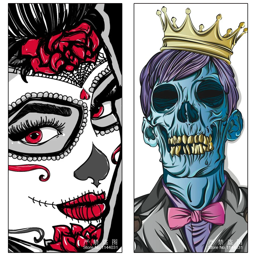 

5D Full Square Diamond Embroidery Crown Queen of skulls Home Decor Mosaic Diamond Painting Cross Stitch 3D Diamond Needlework