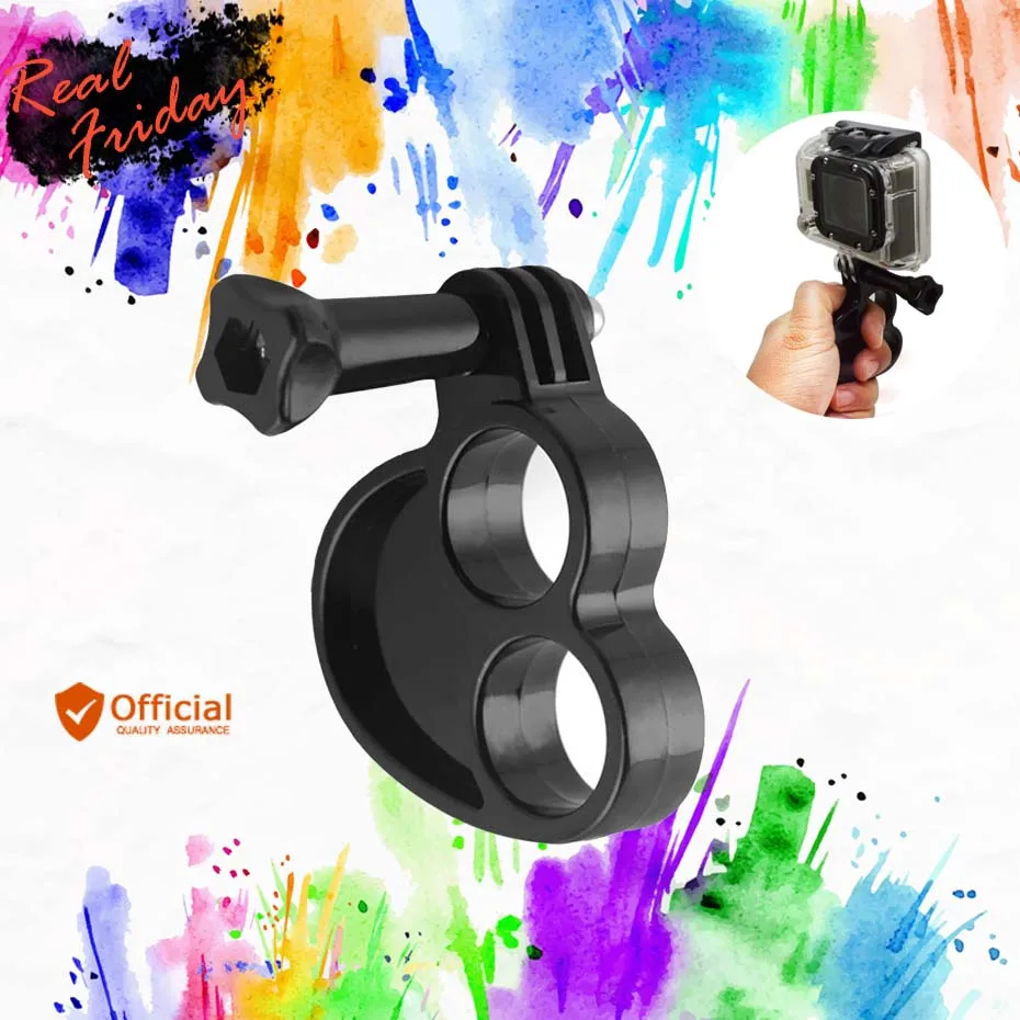 

Double Finger Ring Mini Selfie Grip Convenient For Xiaoyi GoPro Hero 4S/4/3+/3/2/1 Sjcam sj4000 Sport Action Camera Accessories