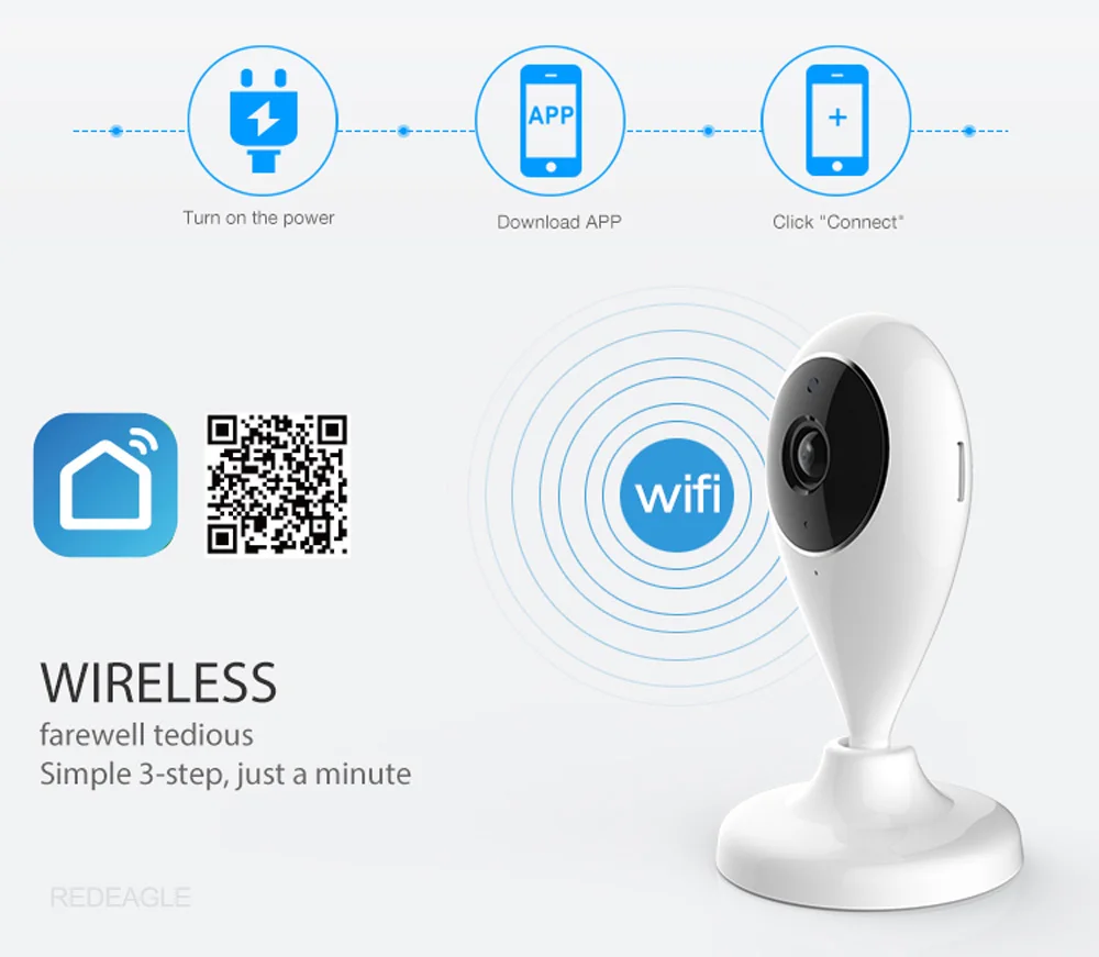 HD 720P wifi камера IP Беспроводная видеонаблюдение камера безопасности совместима с Alexa Echo Show и Google Home