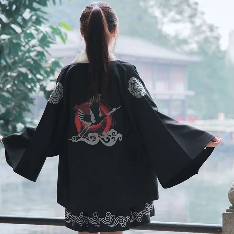 Юката Женские кимоно традиционное японское кимоно платье obi haori японская косплей одежда Гейша костюм TA507