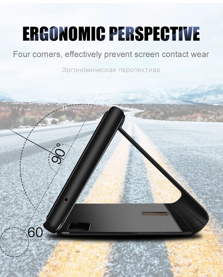 Смарт mi rror флип чехол для Xiaomi mi 9T Pro 8 SE A2 Lite Max 3 mi x 3 2 Pocophone F1 красный mi Note 7 6 5 Pro K20 Pro кожаный чехол