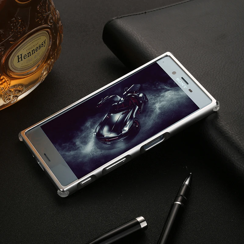 Роскошный Гибридный чехол для Sony Xperia XZ, жесткий чехол из углеродного волокна, металлический бампер+ защитный чехол для ПК, чехол для Sony Xperia XZ
