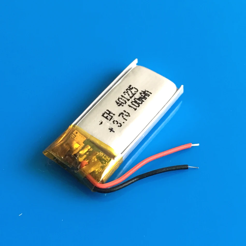 Литий полимерная аккумуляторная батарея 401225 100 мАч 2 шт.|li ion|rechargeable batterylithium battery |