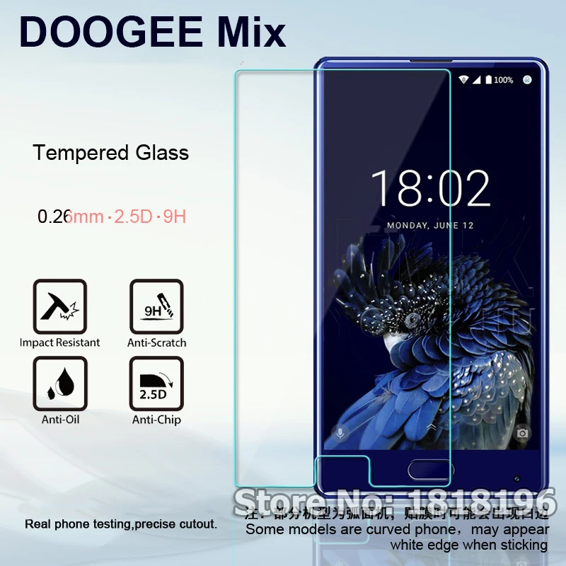 For DOOGEE Mix 2 шт., стеклянный Чехол Для DOOGEE Mix Lite, закаленное стекло DOOGEE Mix 2, защита экрана смартфона, стекло Для DOOGEE Mix Lite, защитная пленка - Цвет: For DOOGEE Mix