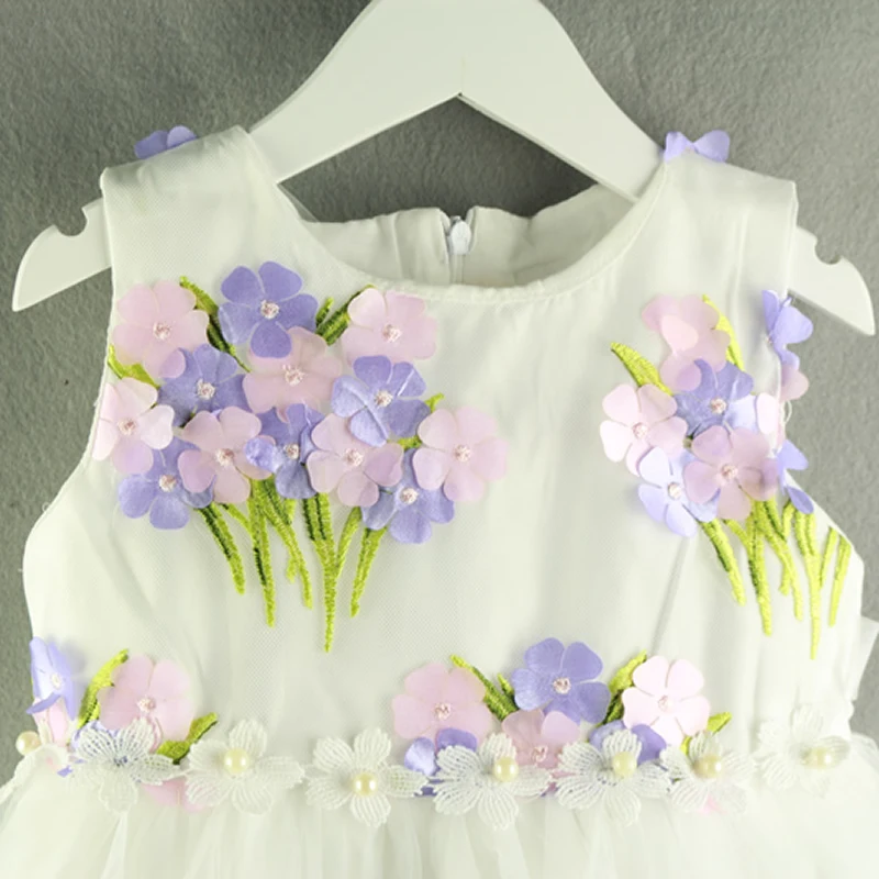 Обувь для девочек платье 2018 фирменное принцессы Одежда без рукавов с аппликацией