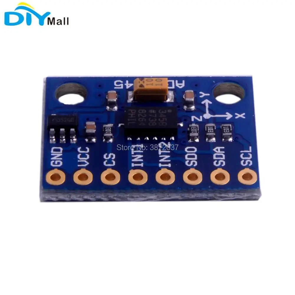 5pcs/lot GY-291 ADXL345 3-axis Accelerometer Sensor Acceleration Gravity Tilt Module IIC SPI Breakout Board for Arduino | Электроника