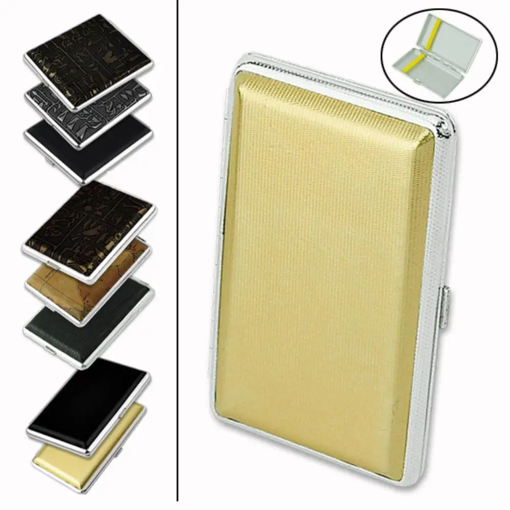 

multi Styles 14/16/18/20pcs New Fashion Stainless Steel Cigar Cigarette Box Cigarette Holder Tobacco Storage Case Gift