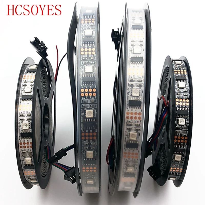 1 м/3 м/5 м DC5V WS2801 водонепроницаемый индивидуально адресуемых 5050 RGB полный Цвет