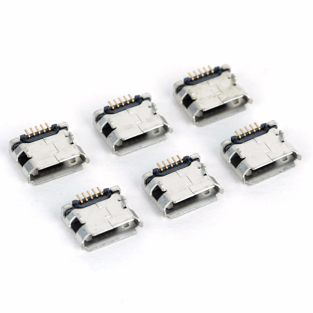 20 шт./лот 5 контактный разъем SMT разъем Micro usb Тип B Женский размещение SMD Штекерный разъем DIP