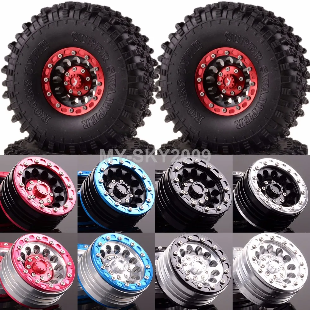 Колесные диски Rock Crawler 1 9 дюйма с алюминиевым Beadlock и шиной Super Swamper 120 мм 1060-7037 для