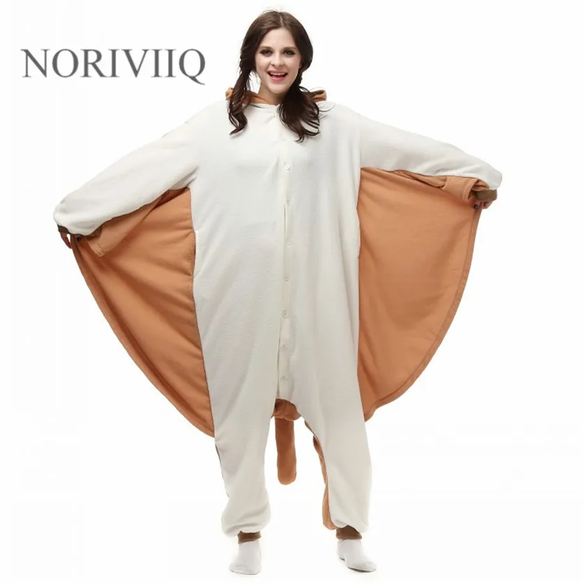 NORIVIIQ Косплэй Летающий костюм белки для взрослых пижамы унисекс карнавальное