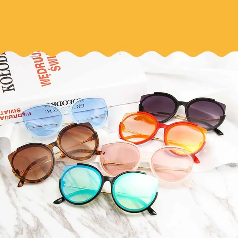DRESSUUP новые детские солнцезащитные очки Мода Cat Eyes catFace мальчиков и девочек солнце зеркало UV400