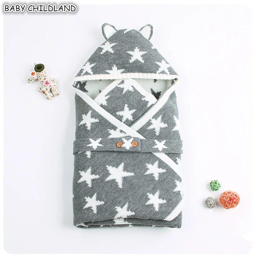 Детское одеяло пеленальная пеленка для новорожденных Вязаное детское Manta Bebe