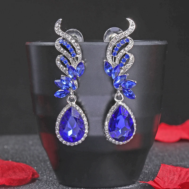 THRWELL Romantic Dangling Phoenix Shape Earrings for Women Shining Jewelry Christmas Gift Water Drop Pendant wedding party | Украшения и