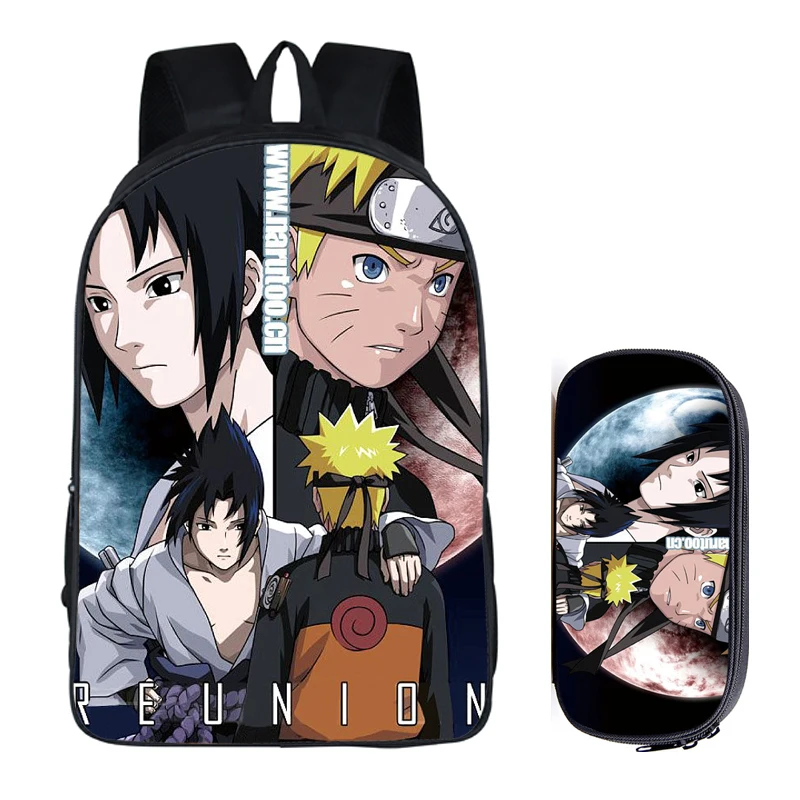 Комплект из 2 предметов с чехлом для карандашей и японским аниме Наруто классные