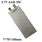 Аккумулятор 7070140 3,7 в 6000 мА  ч 35C Lipo Bateria 3,7 в 30c 6ah Для 11,1 В 3s Diy RC игрушки Lipo 3s 5200 мА  ч 6s Lipo самолет