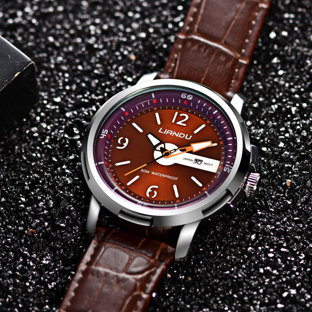LIANDU часы мужские спорт Повседневная Часы калькулятор Световой Выгравированы