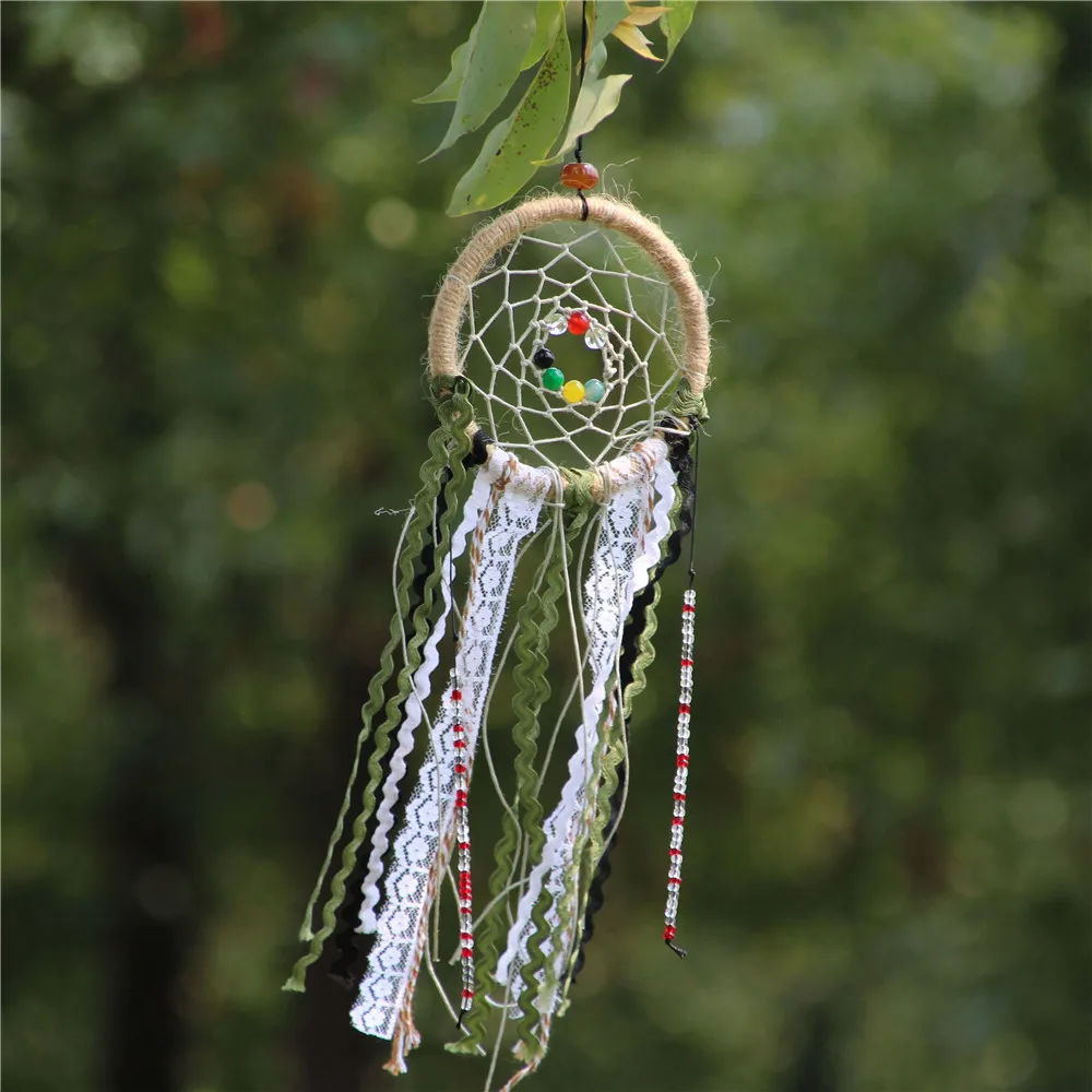 Аксессуары для декора стен MIAMOR Dreamcatcher с кружевом и камнями колокольчики детской