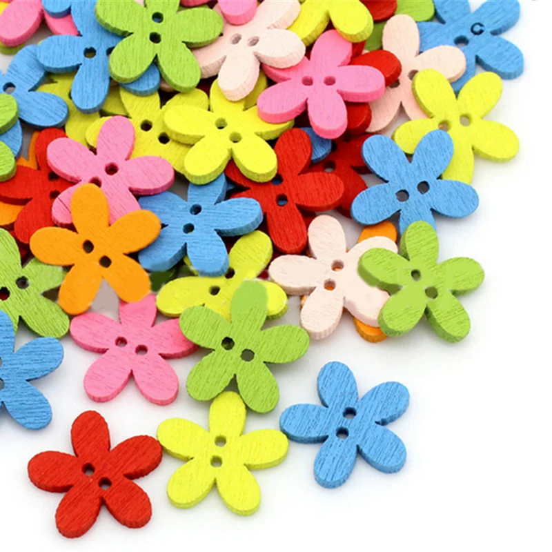 Оптовая продажа 100 шт. 15x15 мм Разноцветные милые цветочные натуральные украшения