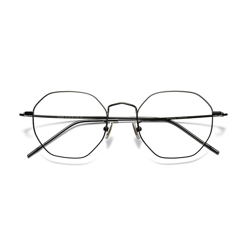 Чистый титан полигон ретро очки оправа женский Нерегулярные восьмиугольная