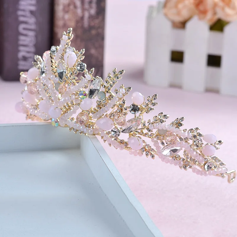 2017 New Arrived Tiaras Crown Hair Ornaments Wedding Hairwear Fantastic Pearl Crystal Bridal Headdress Accessories | Украшения и