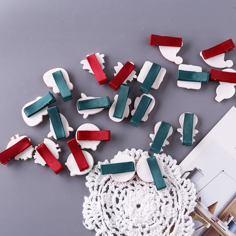 Рождественское украшение акриловая заколка для волос с изображением дерева