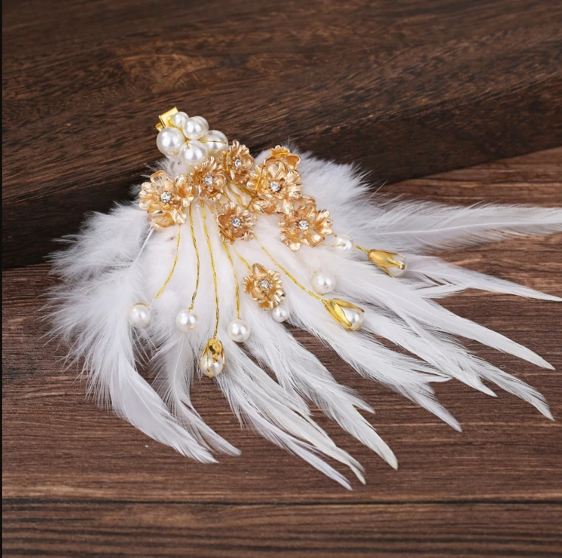 Детские украшения ручной работы головной убор перо Шпилька из сплава