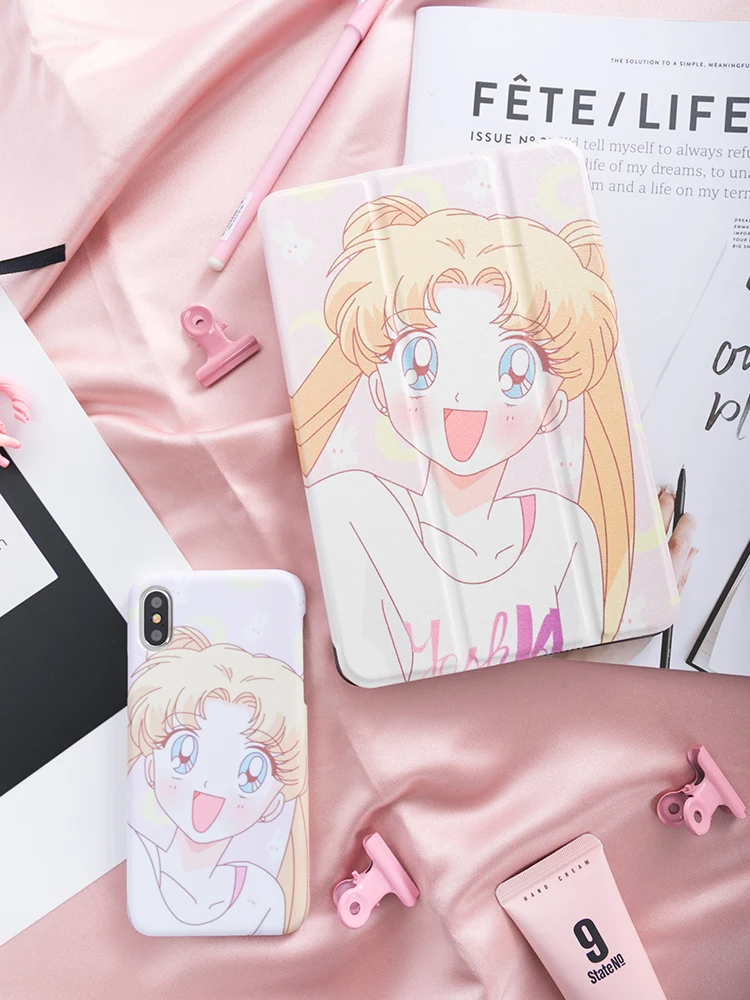 Умный флип чехол Sailormoon Girl для iPad Pro 9 7 11 air 10 5 2 12 Mini 3 4 2019 планшета нового 2017 2018|Чехлы