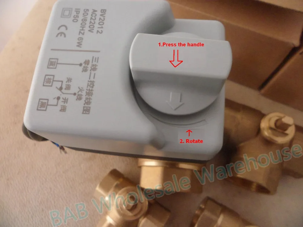 AC220 V DN15(G1/2 &quot) to DN32(G1 1/4&quot) 3 ходовой провода стандартный электродвигатель с ручной
