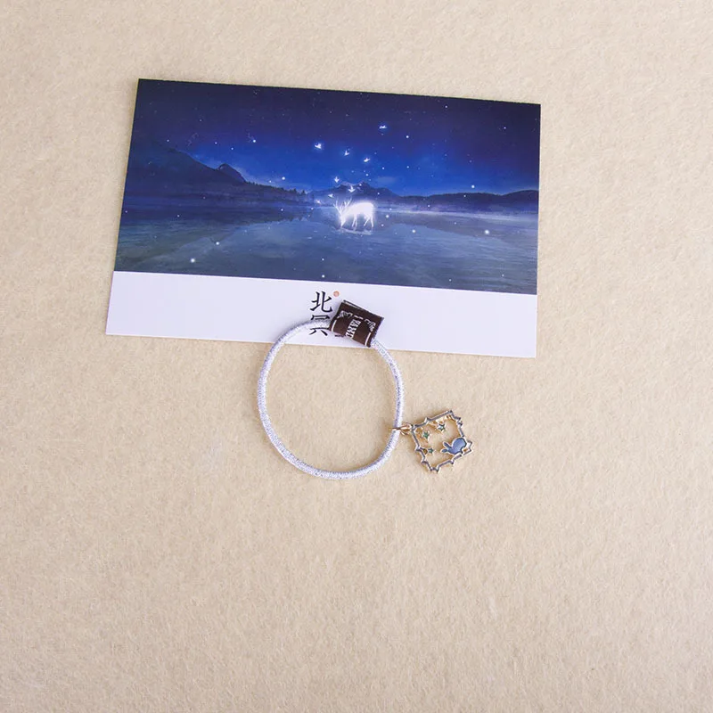 Металлическая звезда кролика волосы резинки женские эластичные ленты девочки головные уборы scrunchy ободки модные сплавные звезды аксессуары.