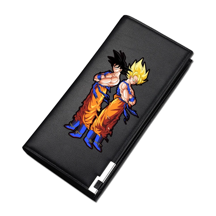 Высокое качество Новинка DRAGON BALL Goku Черный Длинный кошелек с принтом из искусственной кожи кошелек аниме ID держатель для карт модная женская сумка для денег