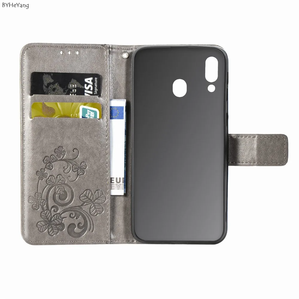 Чехол-книжка из искусственной кожи с цветком M 20 для Samsung Galaxy M20 чехлы телефонов