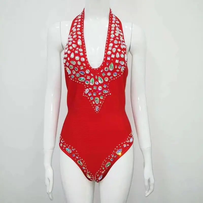 7 цветов однотонный сексуальный боди обтягивающий бандажный купальник с