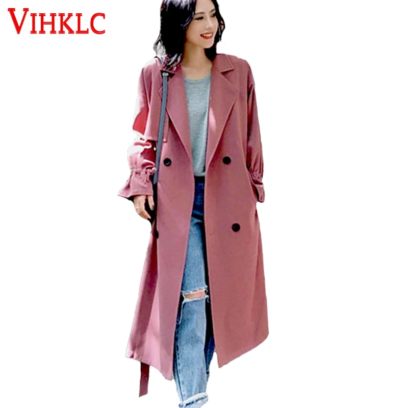 Для женщин Тренч Мода 2017 новые Демисезонный стильное длинное пальто Тонкий