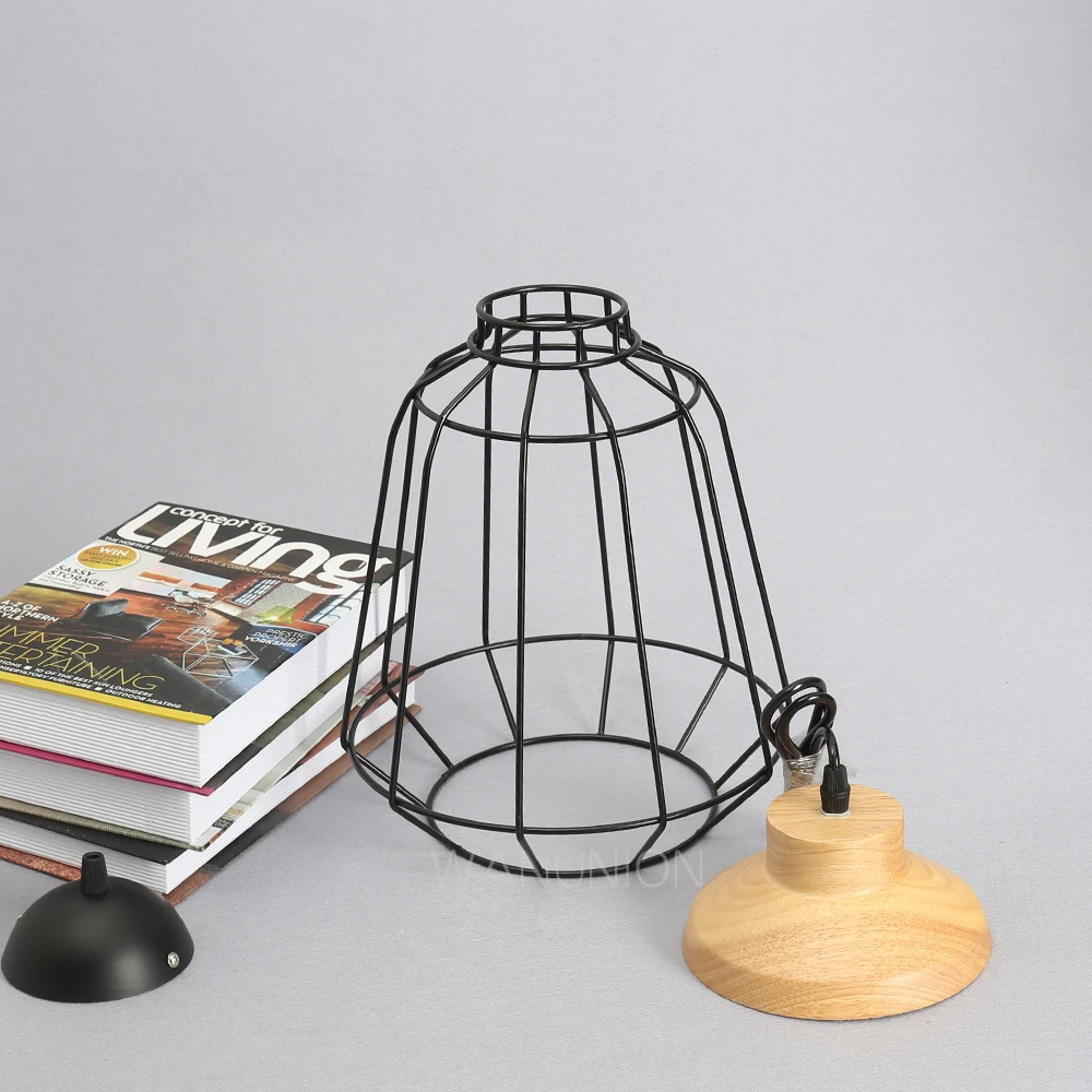 Винтажная железная проволочная лампочка клетка абажуры Подвесная лампа