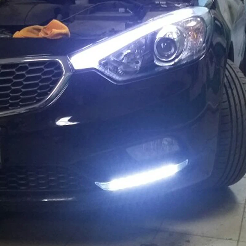 SUNKIA 2 шт./компл. Светодиодный дневной светильник для KIA K3 DRL с указатели поворота s