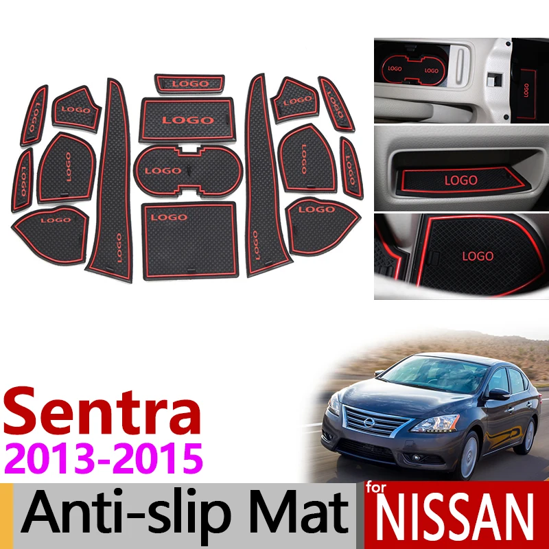 Противоскользящий резиновый коврик для Nissan Sentra 2013 2014 2015 B17 аксессуары наклейки
