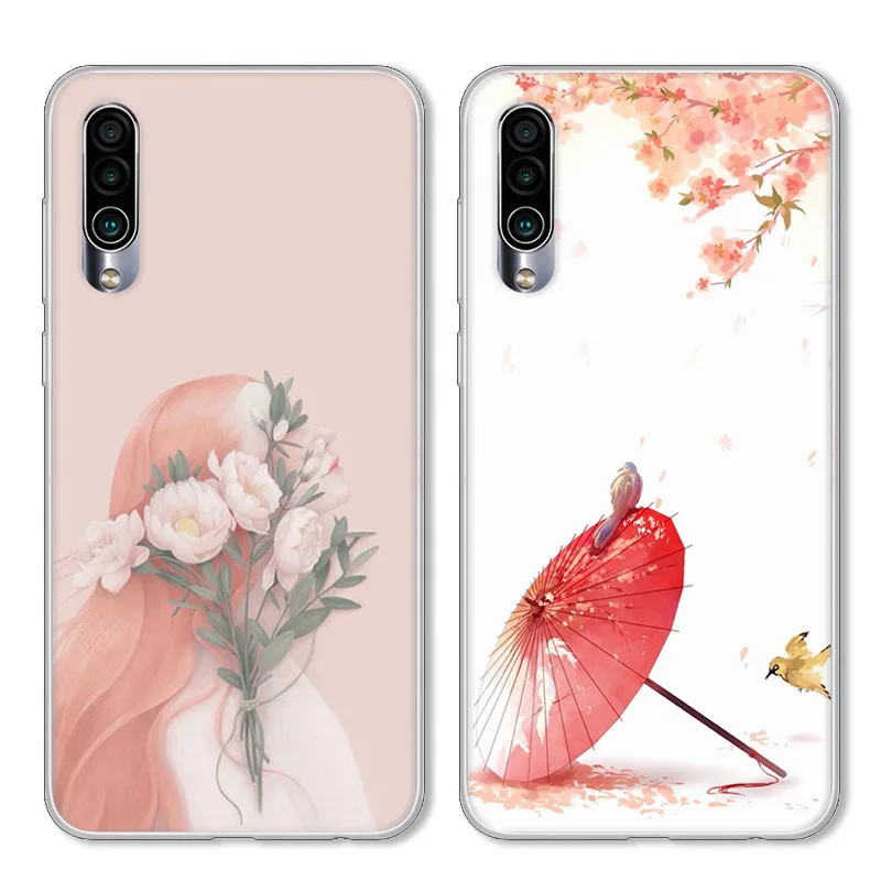 Чехол для Meizu 16XS силиконовый чехол телефона с рисунком розы животных цветов 16 XS