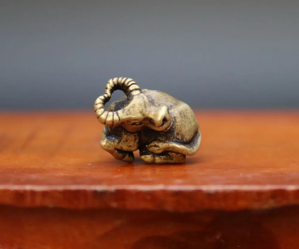 2 см бронзовая Медь китайские зодиаки животные счастливая Ox Oxen скульптура