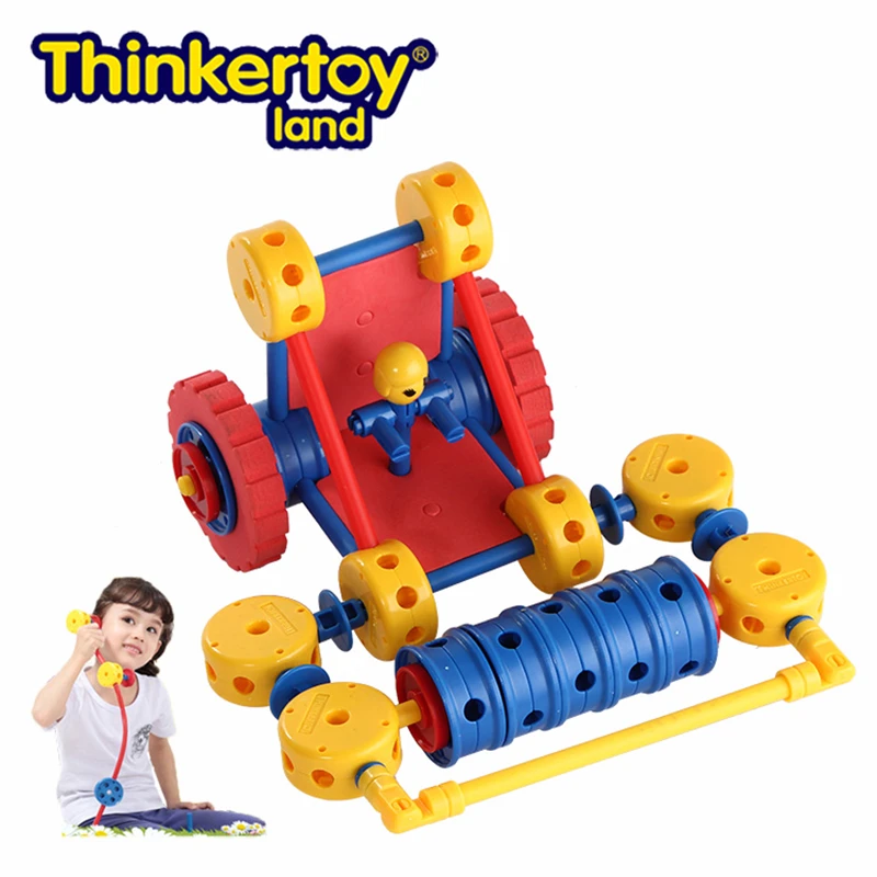 Thinkertoy Land 99 шт. детские развивающие игрушки серии автомобилей Строительные блоки