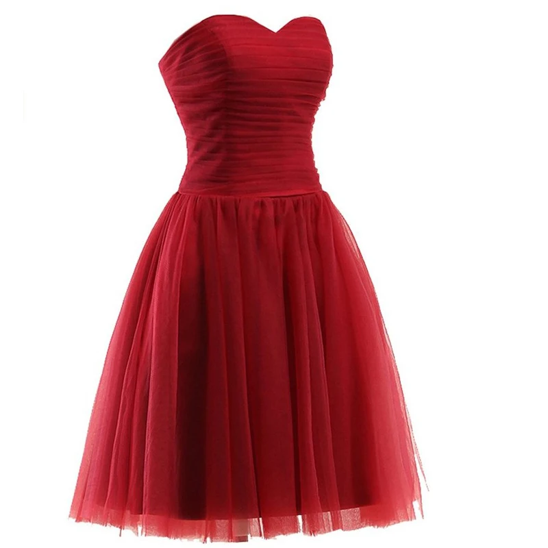 JaneyGao Short Prom Dresses For Women Elegant Tulle Sweetheart Sleeveless White Royal Blue Green Red Formal Gown 2019 | Свадьбы и