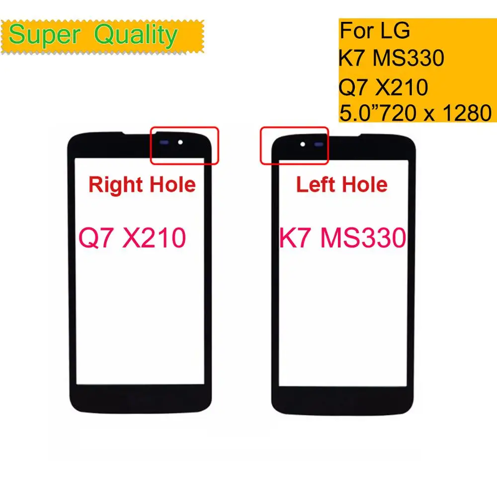 10 шт./партия для LG Q7 X210 X210DS / K7 MS330 Tribute 5 LS675 Сенсорная панель передняя внешняя линза ЖК-стекло замена