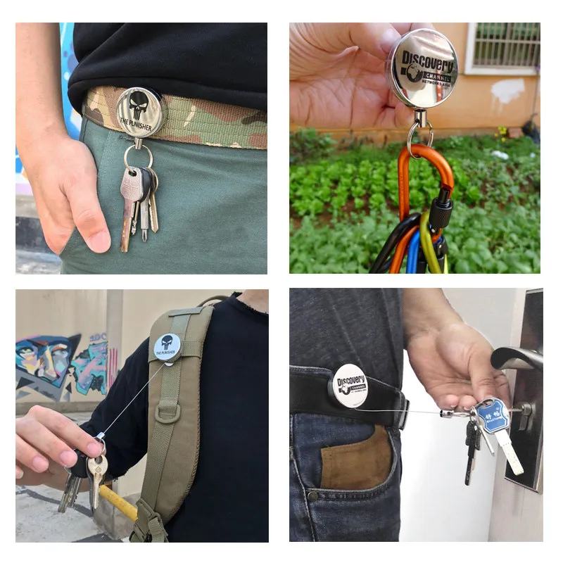 Выдвижной брелок для ключей EDC нагрудный в виде троса|kit kits|kit travelkit edc |